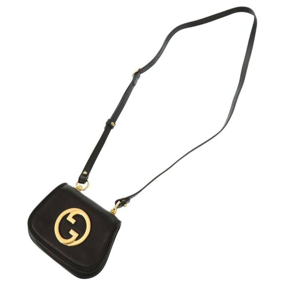 GUCCI Authentic Black Leather Shoulder Bag - Picture 6 of 9